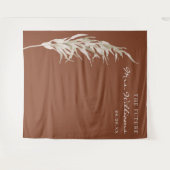 Tenture Fond de mariage en herbe de Pampas en terre cuite  (Devant (Horizontal))