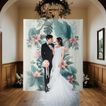 Fond de mariage essence tropicale légère