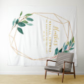 Tenture Fond de mariage eucalyptus pour EVJF, accessoire d (En situation (horizontale))