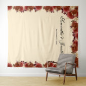 Tenture Fond de mariage Fleurs de Terracotta Élégant (En situation (horizontale))