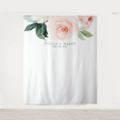 Tenture Fond de mariage Fleurs Rouges pour Photobooth (Devant)