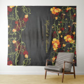 Tenture Fond de mariage floral à l'Hibiscus jaune et aux H (En situation (horizontale))