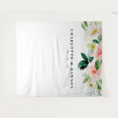 Tenture Fond de mariage Floral Blush, Accessoire de Photob (Devant (Horizontal))