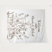 Tenture Fond de mariage floral d'automne aux fleurs sauvag (Devant (Horizontal))