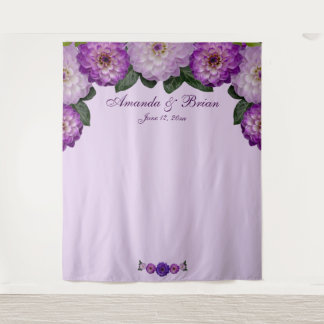 Tenture Fond de mariage floral lavande violet Dahlia