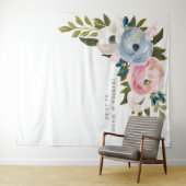 Tenture Fond de mariage floral poussiéreux Photobooth (En situation (horizontale))