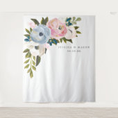 Tenture Fond de mariage floral poussiéreux Photobooth (Devant)