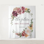 Tenture Fond de mariage floral romantique Boho campagne (Devant)