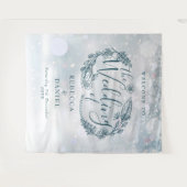 Tenture Fond de mariage floral rustique d'hiver (Devant (Horizontal))