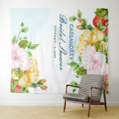 Tenture Fond de mariage floral tropical Hibiscus (En situation (horizontale))