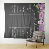 Tenture Fond de mariage floral violet, accessoire de photo (En situation (horizontale))