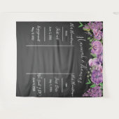 Tenture Fond de mariage floral violet, accessoire de photo (Devant (Horizontal))