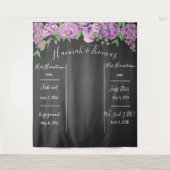 Tenture Fond de mariage floral violet, accessoire de photo (Devant)