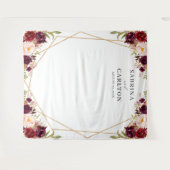 Tenture Fond de mariage géométrique floral rouge de Bourgo (Devant (Horizontal))