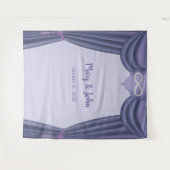 Tenture Fond de mariage infini diamant bleu pourpre (Devant (Horizontal))