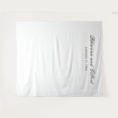 Tenture Fond de mariage intemporel noir et blanc classique (Devant (Horizontal))