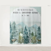 Tenture Fond de mariage merveilleux en forêt Photomaton (Devant)