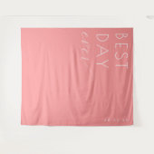 Tenture Fond de mariage minimaliste corail joyeux (Devant (Horizontal))