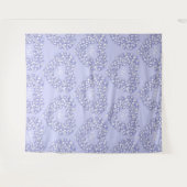 Tenture Fond de mariage monogramme blanc bleu tulipes (Devant (Horizontal))