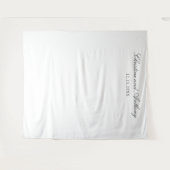 Tenture Fond de mariage noir et blanc classique à l'argent (Devant (Horizontal))