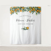 Tenture Fond de mariage oranges Photobooth (Devant)