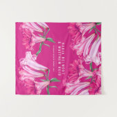 Tenture Fond de mariage personnalisé avec fleurs de lys ro (Devant (Horizontal))