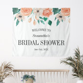 Tenture Fond de mariage personnalisé avec fleurs roses