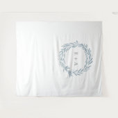 Tenture Fond de mariage personnalisé avec monogramme, acce (Devant (Horizontal))