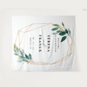 Tenture Fond de mariage personnalisé avec verdure pour pho (Devant (Horizontal))