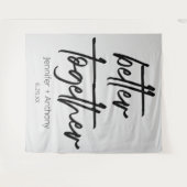 Tenture Fond de mariage personnalisé Better Together (Devant (Horizontal))