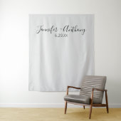 Tenture Fond de mariage personnalisé minimal (En situation)