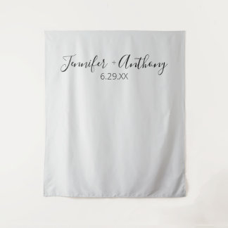 Tenture Fond de mariage personnalisé minimal 