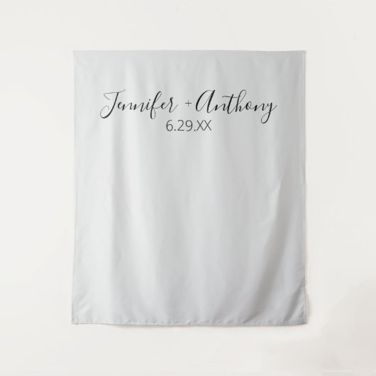 Tenture Fond de mariage personnalisé minimal (Devant)