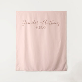 Tenture Fond de mariage personnalisé minimal 