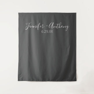 Tenture Fond de mariage personnalisé minimal 