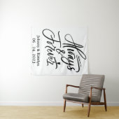 Tenture Fond de mariage personnalisé toujours et toujours (En situation (horizontale))