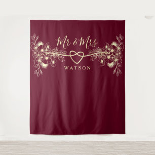 Tenture Fond de mariage pour M et Mme