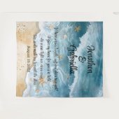 Tenture Fond de mariage romantique sur la plage (Devant (Horizontal))