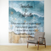 Tenture Fond de mariage romantique sur la plage (En situation)