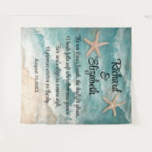 Tenture Fond de mariage romantique sur la plage  (Devant (Horizontal))