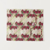 Tenture Fond de mariage rose bordeaux rustique (Devant (Horizontal))