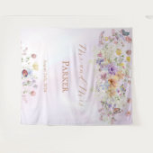 Tenture Fond de Mariage rose Fleur sauvage Whimsical (Devant (Horizontal))
