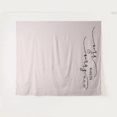 Tenture Fond de mariage rose rougeoyante M. et Mme Blush (Devant (Horizontal))
