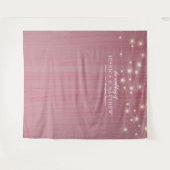 Tenture Fond de mariage rustique avec lumières scintillant (Devant (Horizontal))