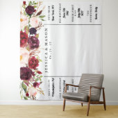 Tenture Fond de mariage rustique Bourgogne Marsala (En situation)