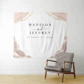 Tenture Fond de mariage scintillant Agate Blush & Or (En situation (horizontale))