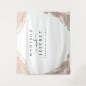 Tenture Fond de mariage scintillant Agate Blush & Or (Devant)