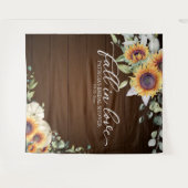Tenture Fond de mariage tournesols Tombez en amour (Devant (Horizontal))