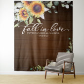 Tenture Fond de mariage tournesols Tombez en amour (En situation)