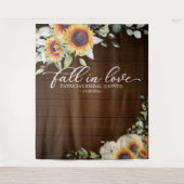 Tenture Fond de mariage tournesols Tombez en amour (Devant)